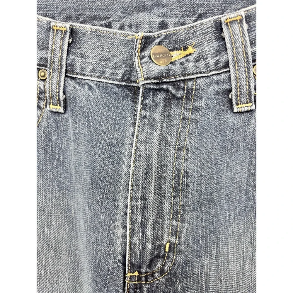 Carhartt Men's Sturdy Relaxed Fit Medium Blue Jeans Denim 32x32 Work Casual